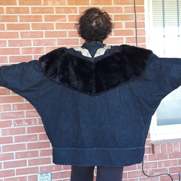 Vintage Jackets & Blazers - Vintage 80s oversized faux fur embellished jacket